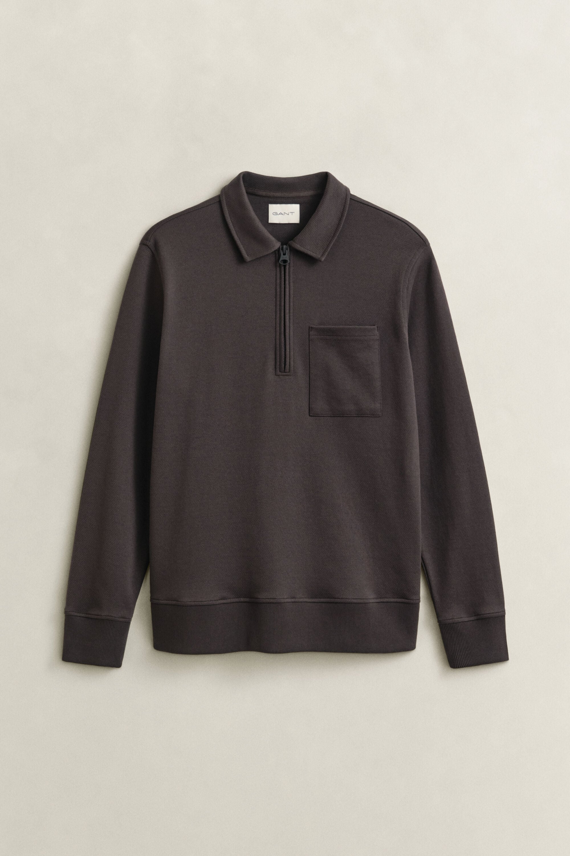 Sweatshirt met korte rits