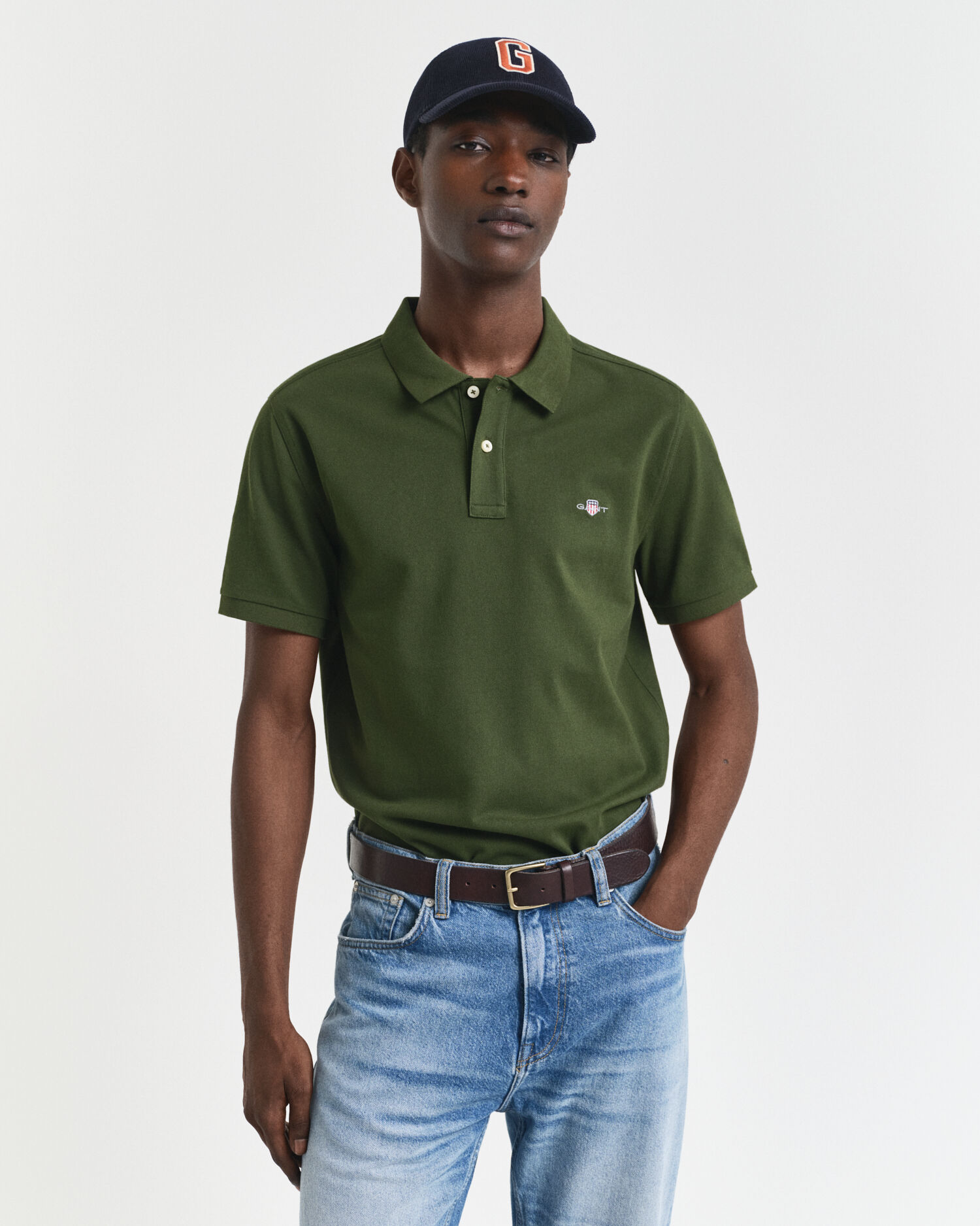 Regular Fit Shield piqué poloshirt