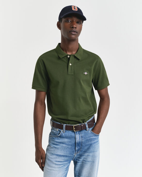 Regular Fit Shield piqué poloshirt