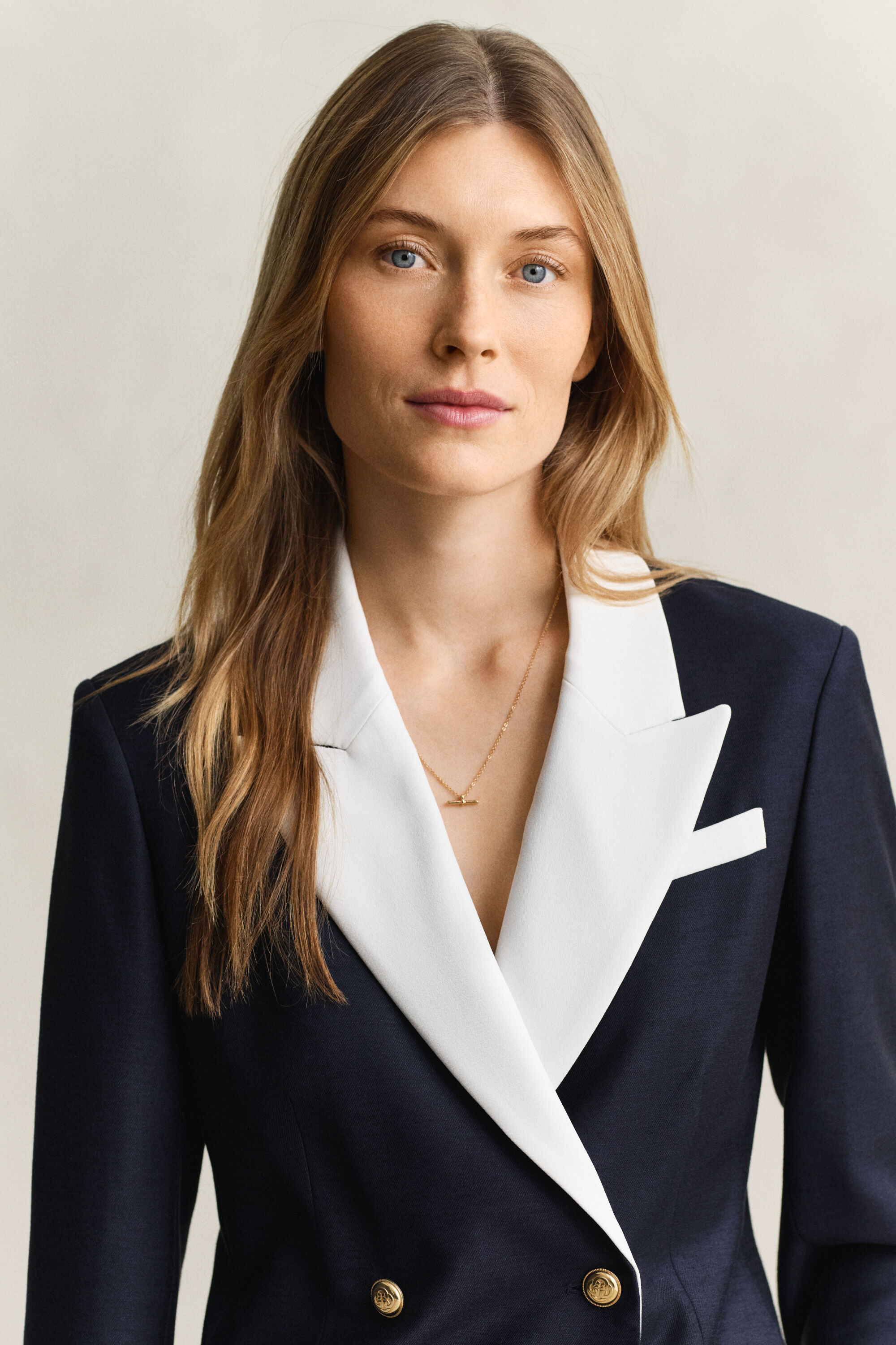 Club blazer met contrast