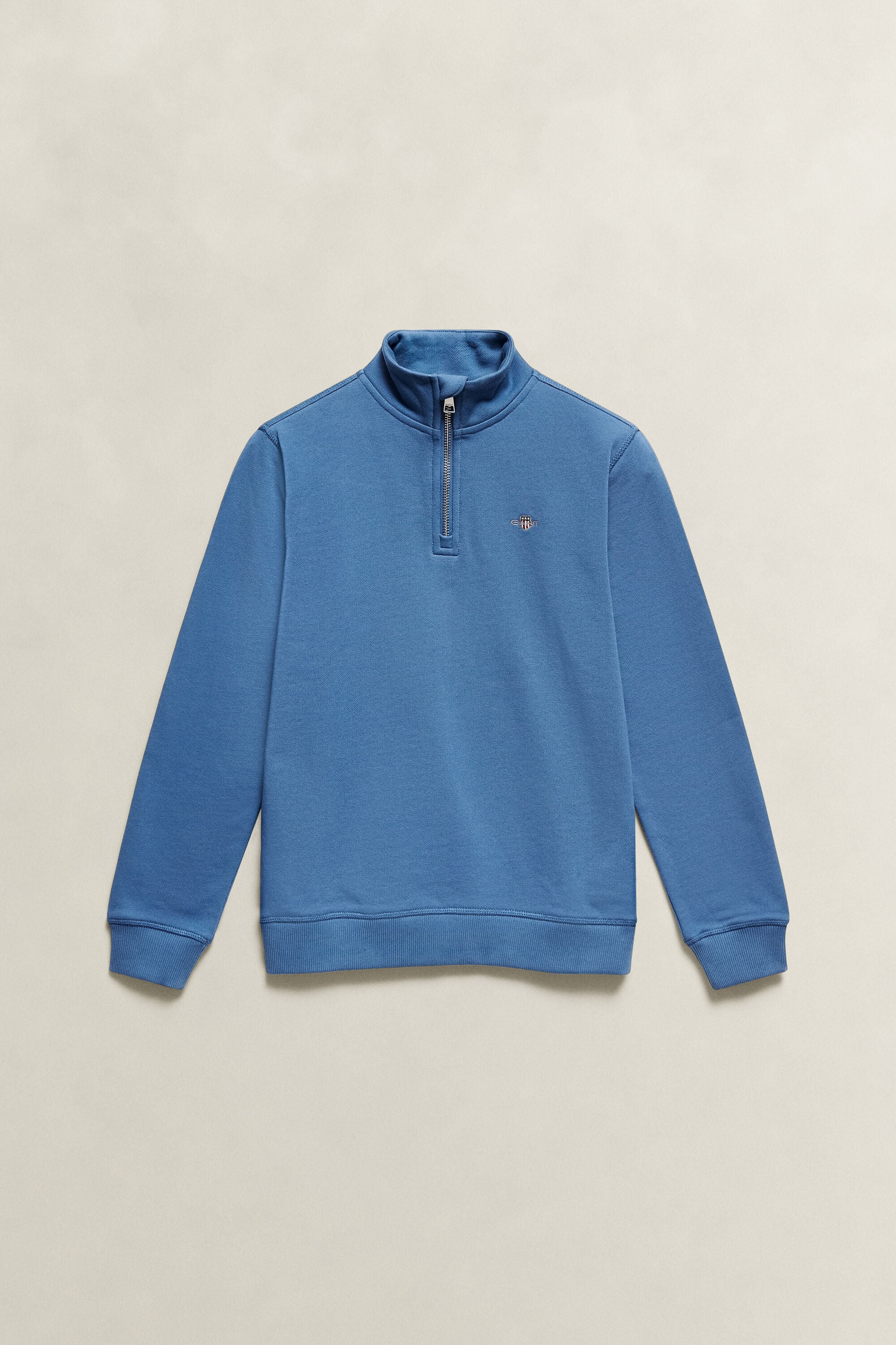 Sweatshirt met korte rits en schild voor tienerjongens