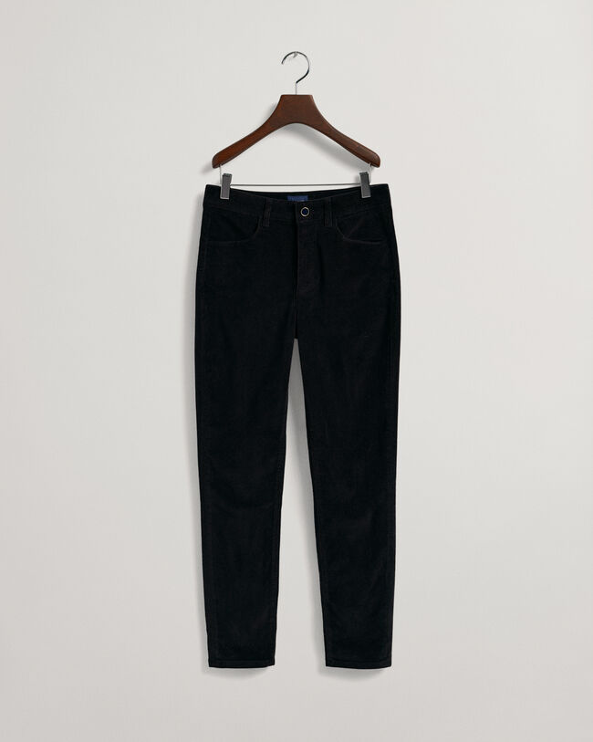 Farla Slim Fit cropped jeans van corduroy