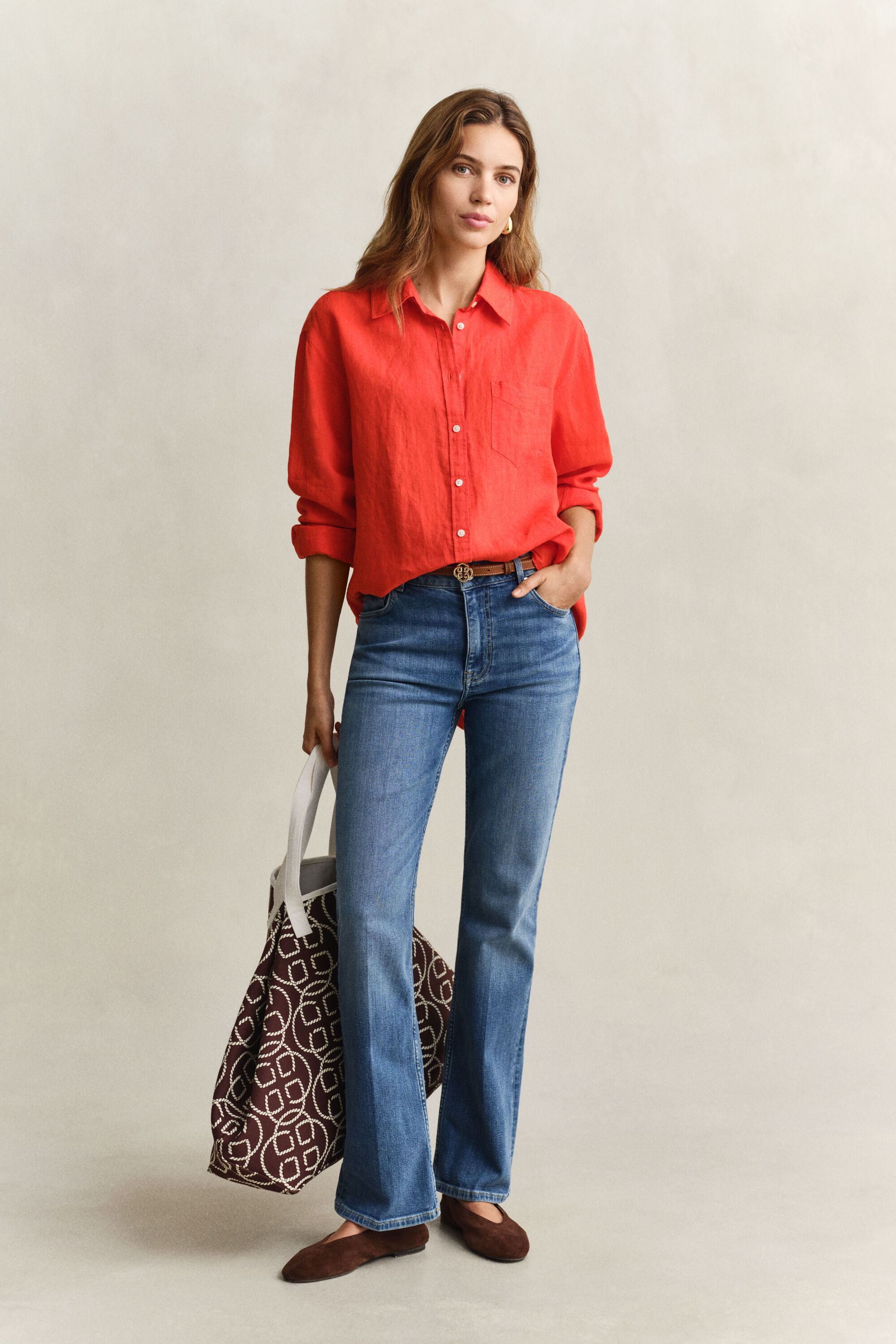Relaxed Fit linnen blouse