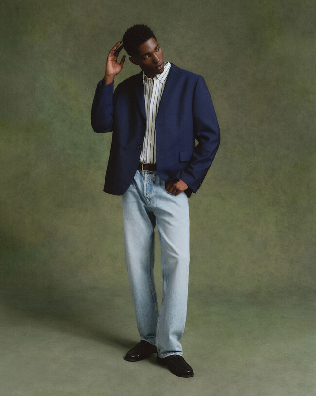 Oversized gestreept overhemd van poplin