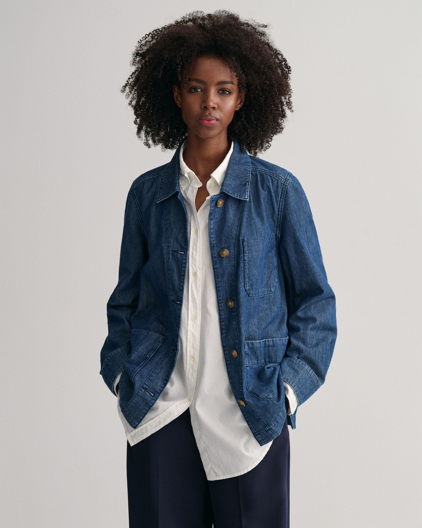 Chambray overhemdjack