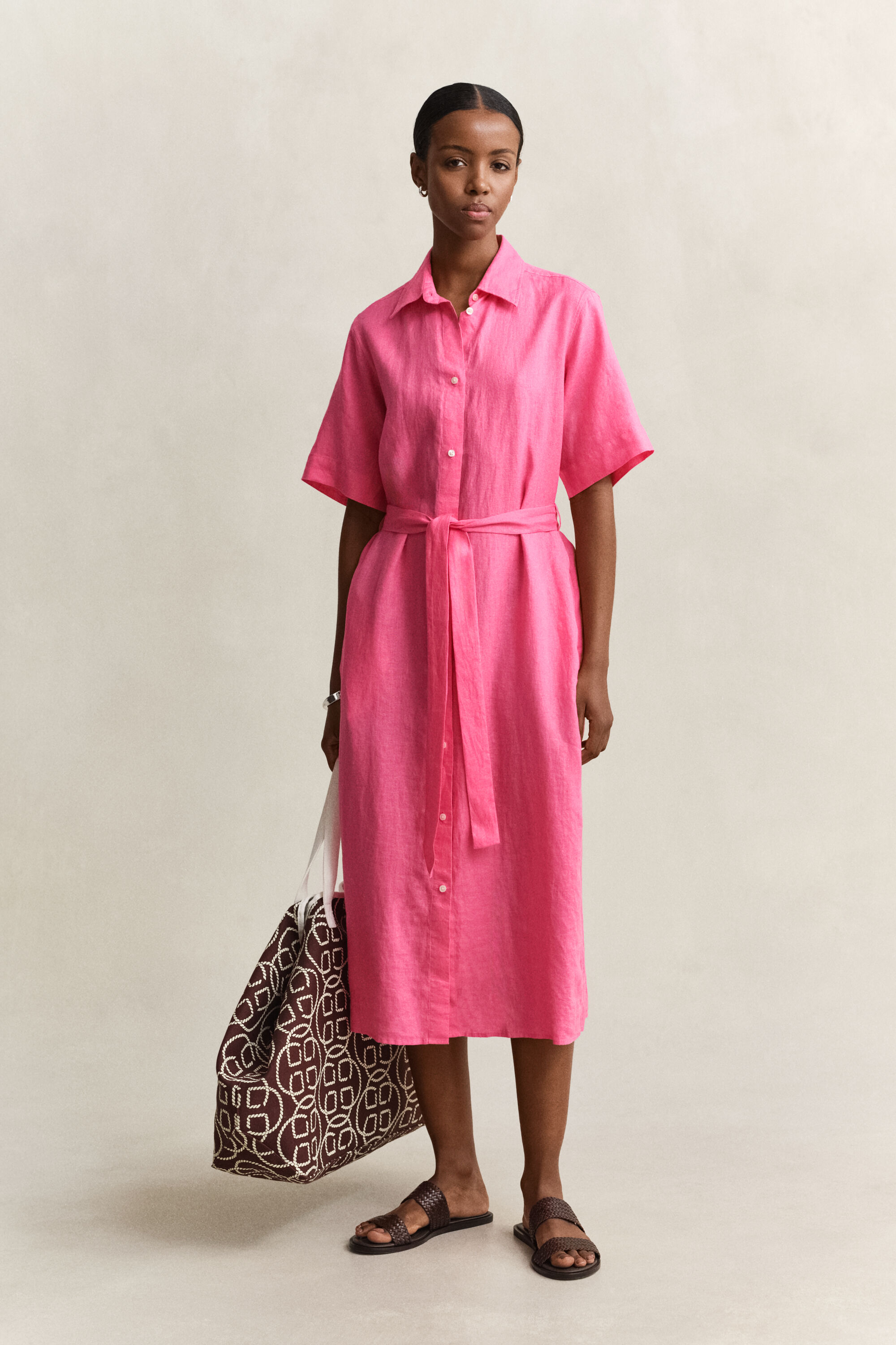 Linnen overoverhemdjurk