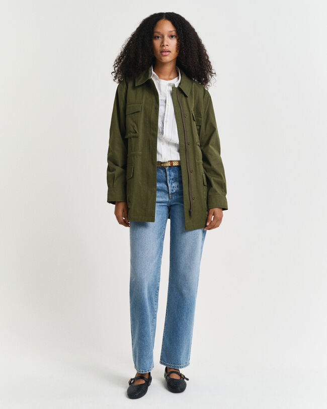 Rigid jeans met rechte pijpen