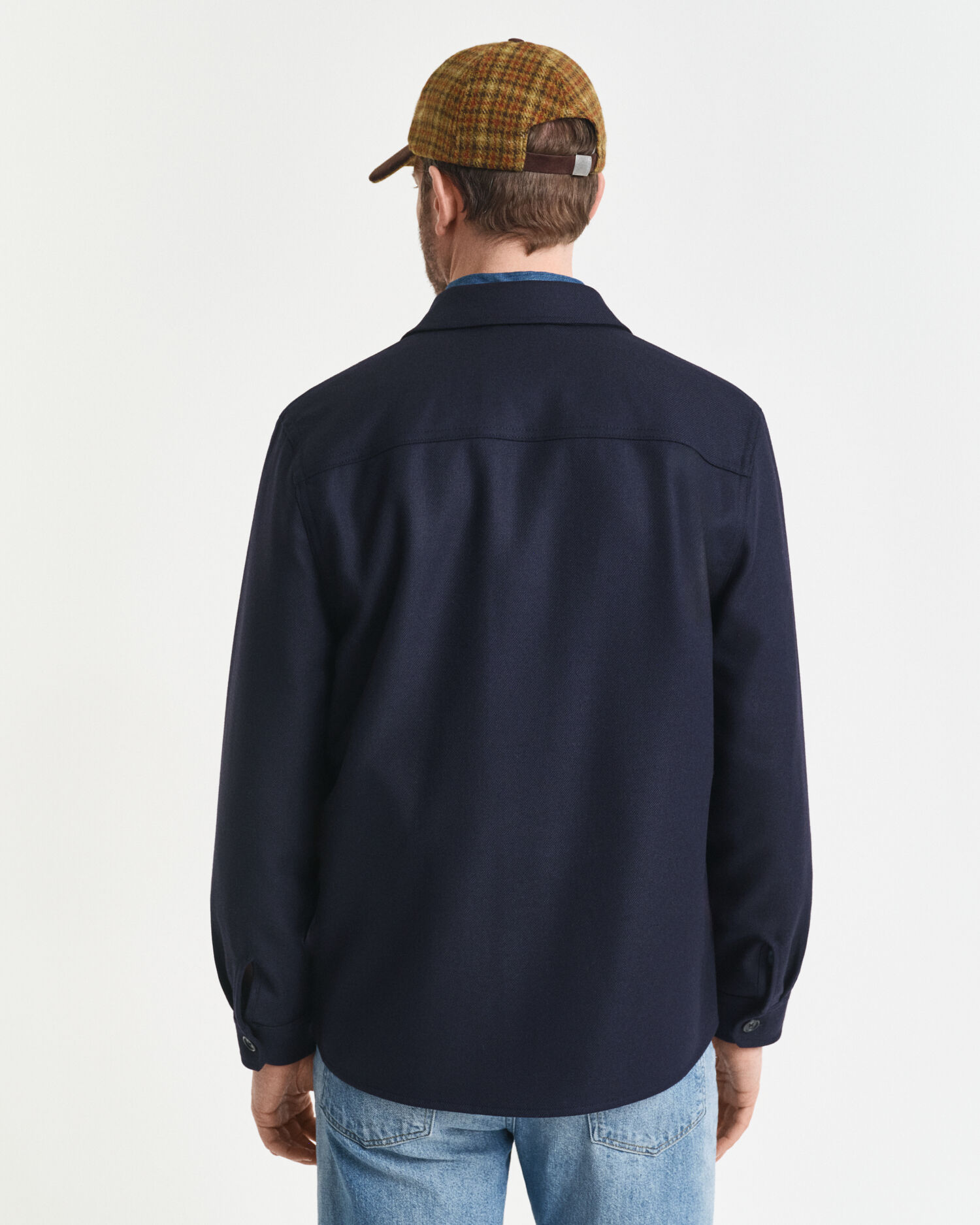 Regular Fit overshirt van wolmix