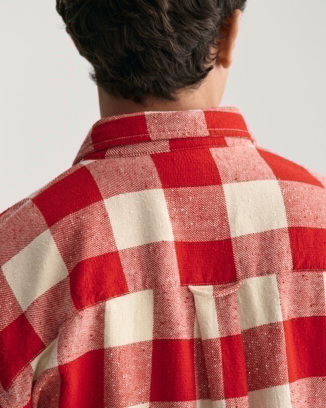 Oversized Buffalo Checked overhemd met textuur