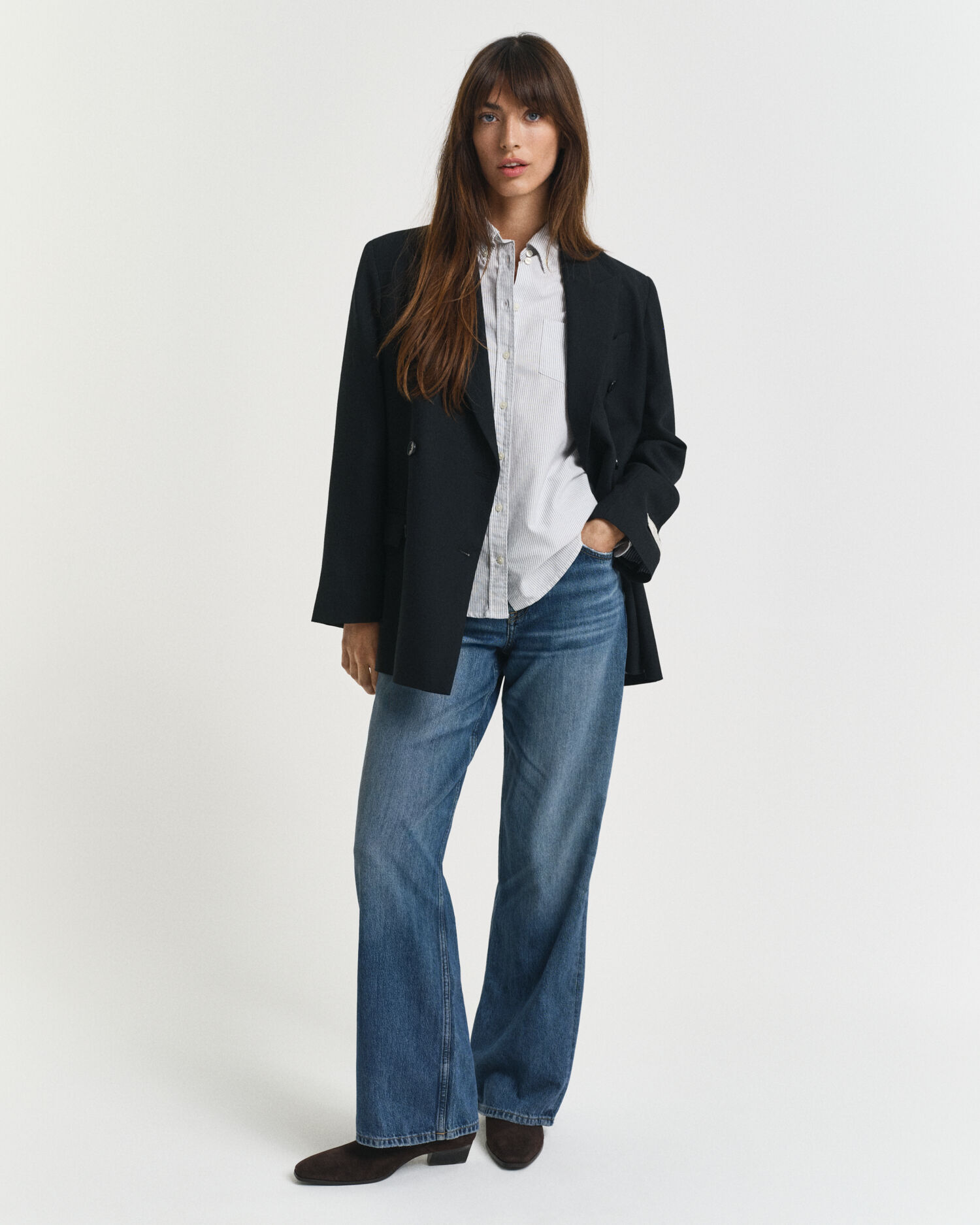 Regular Fit Classic Oxford-overoverhemd met strepen