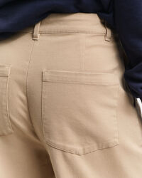 Cropped katoenen broek met wijde pijpen