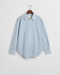 Relaxed Fit Textured overhemd met strepen