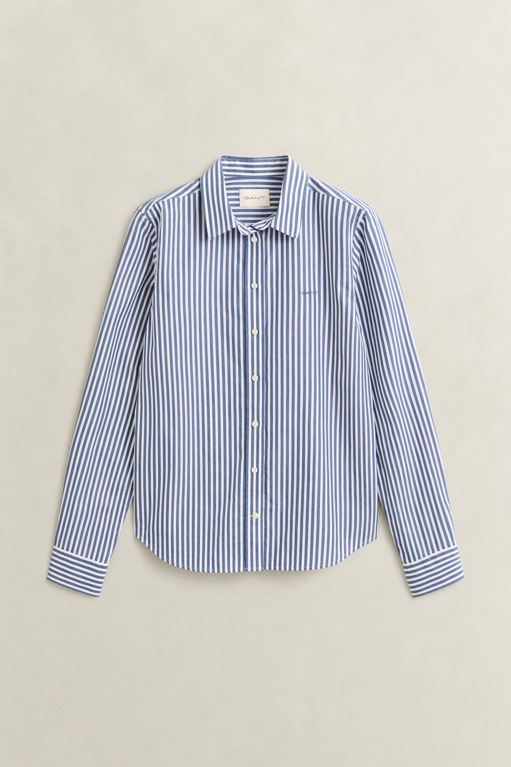 Classic Regular gestreept poplin overhemd