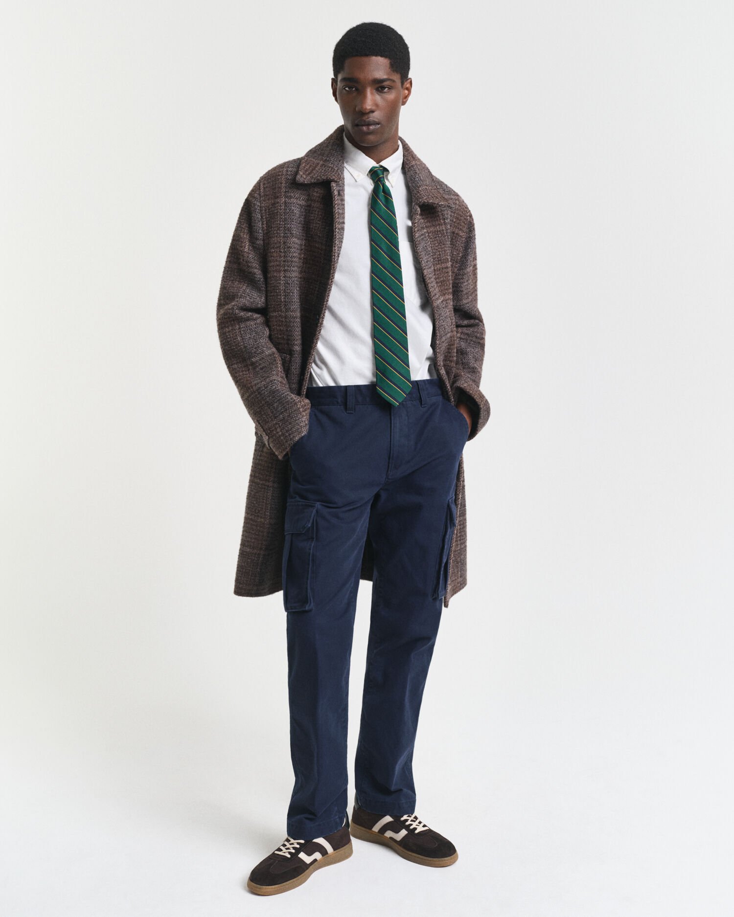 Regular Fit cargobroek van katoenkeper