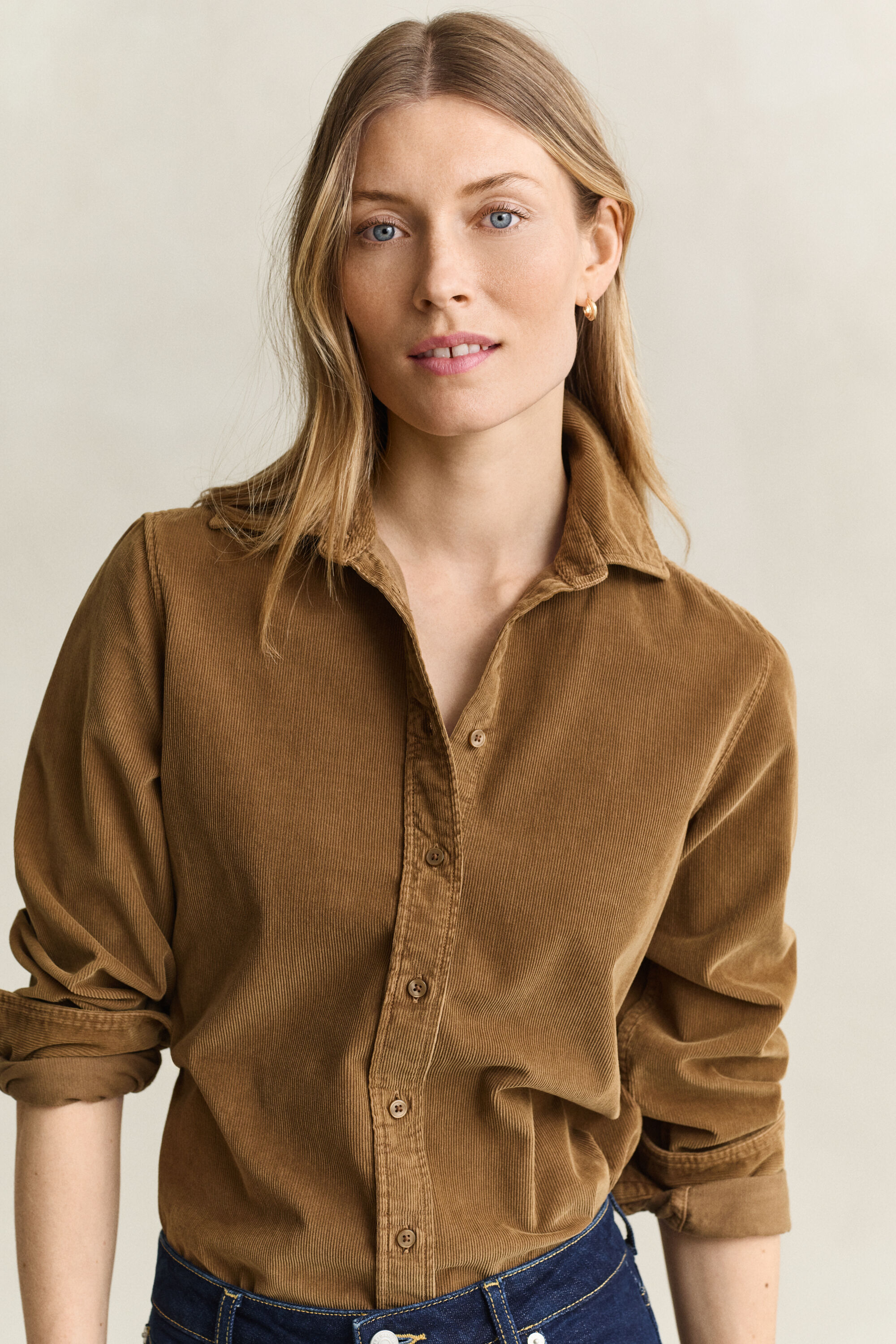 Regular corduroy overhemd