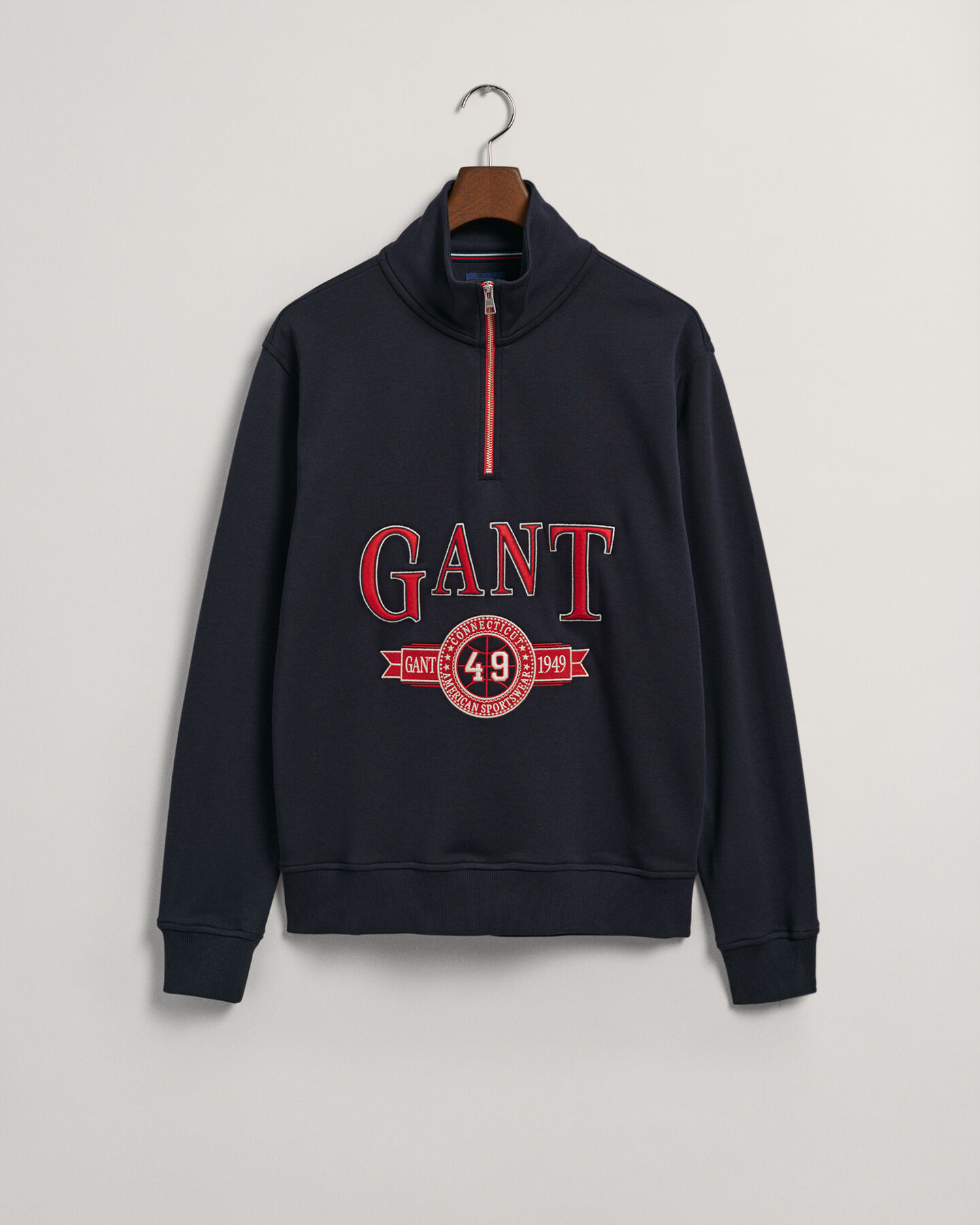 Retro Crest sweatshirt met korte rits