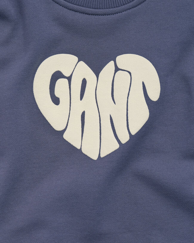 Girls Heart Graphic sweatshirt met ronde hals