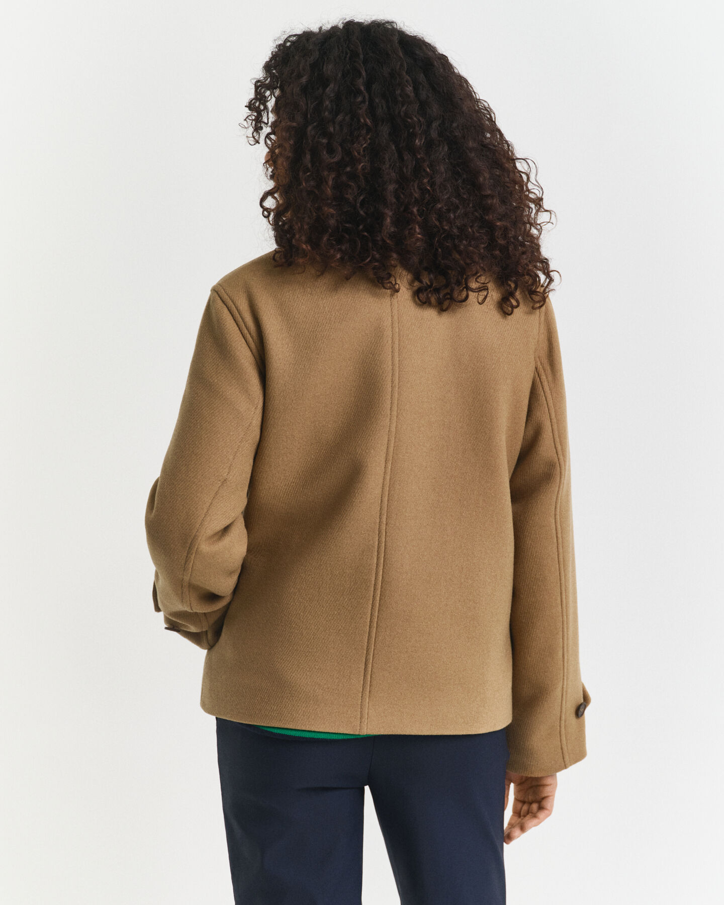 Korte Car Coat van wolmix