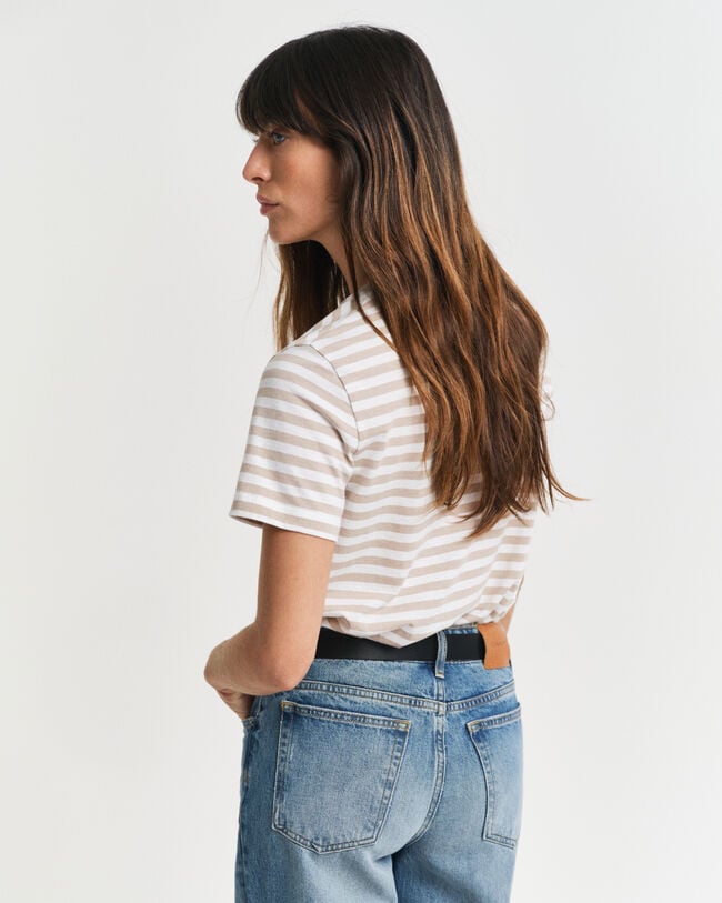 Shield T-shirt met strepen