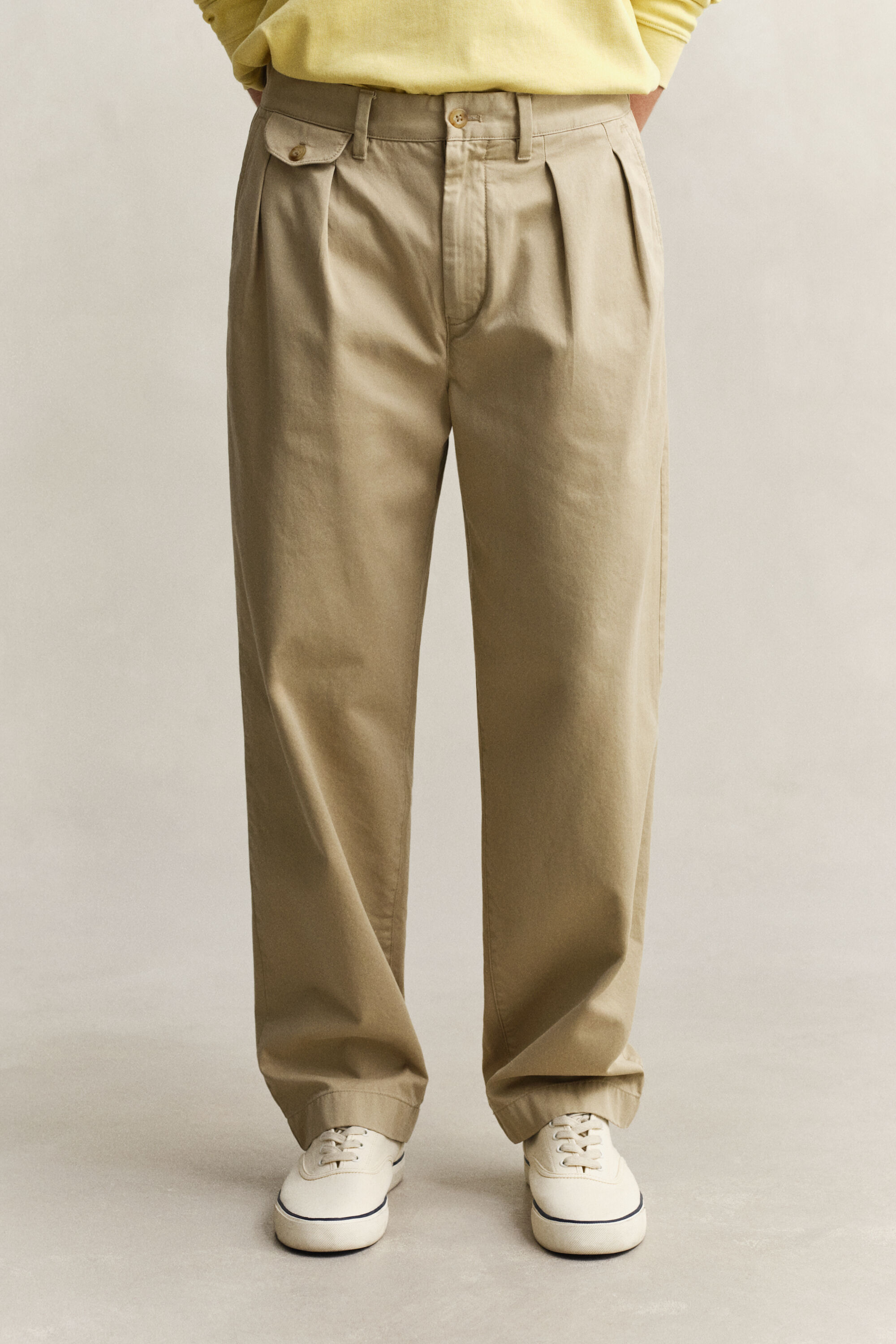 Relaxed Fit chino van katoenkeper