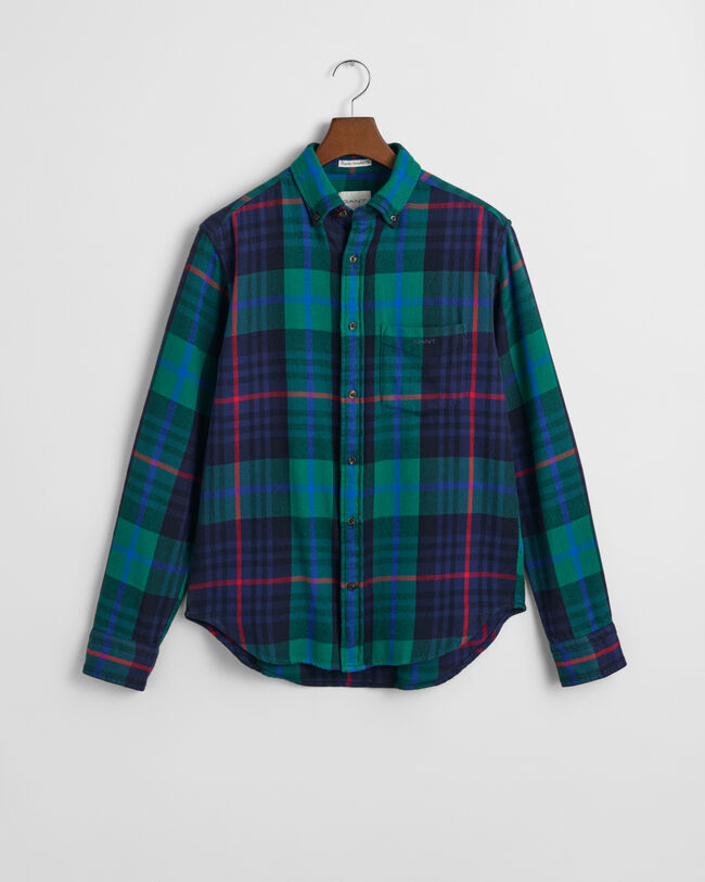 Relaxed Fit geruit overhemd van keperstof