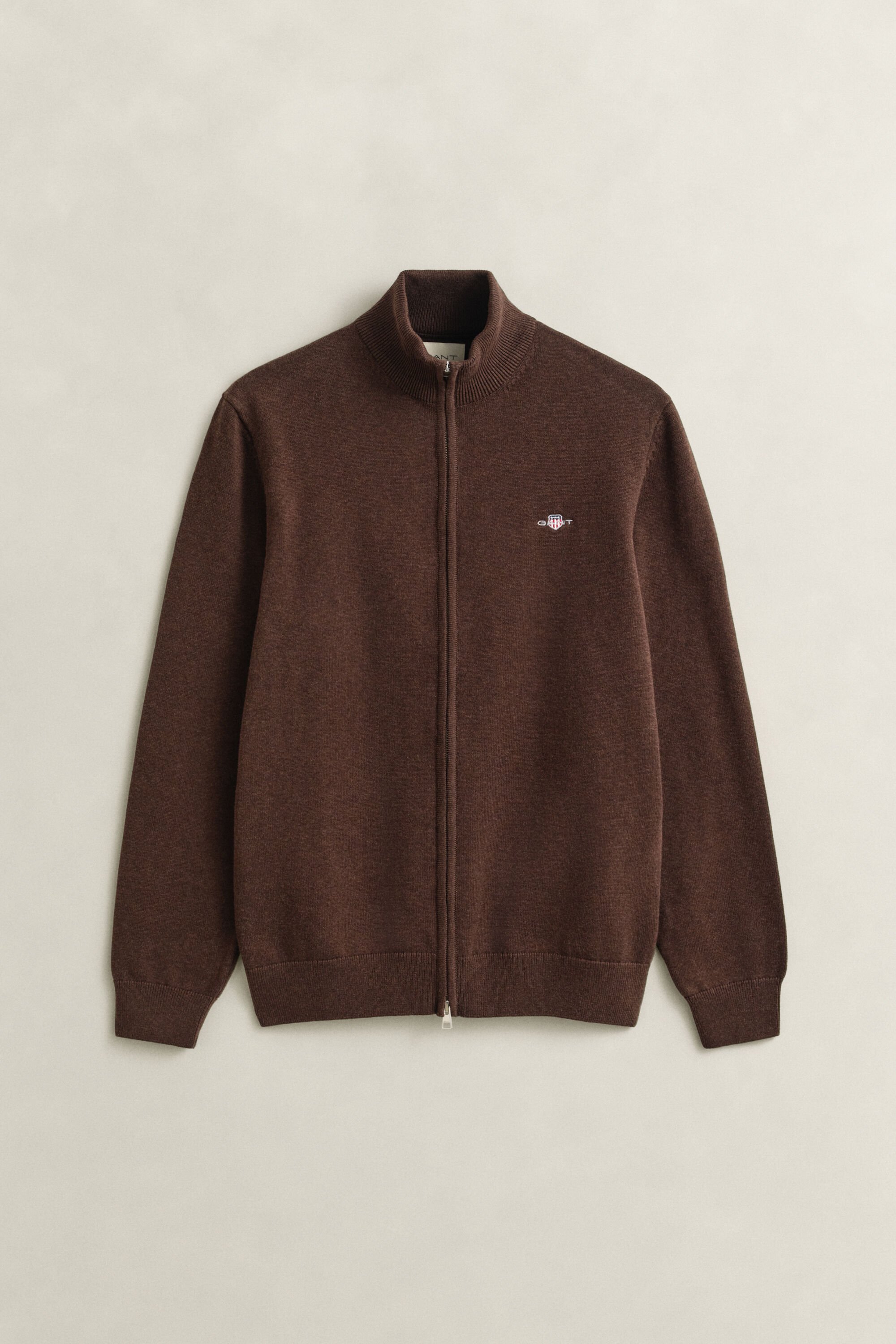 Casual vest van katoen met ritssluiting