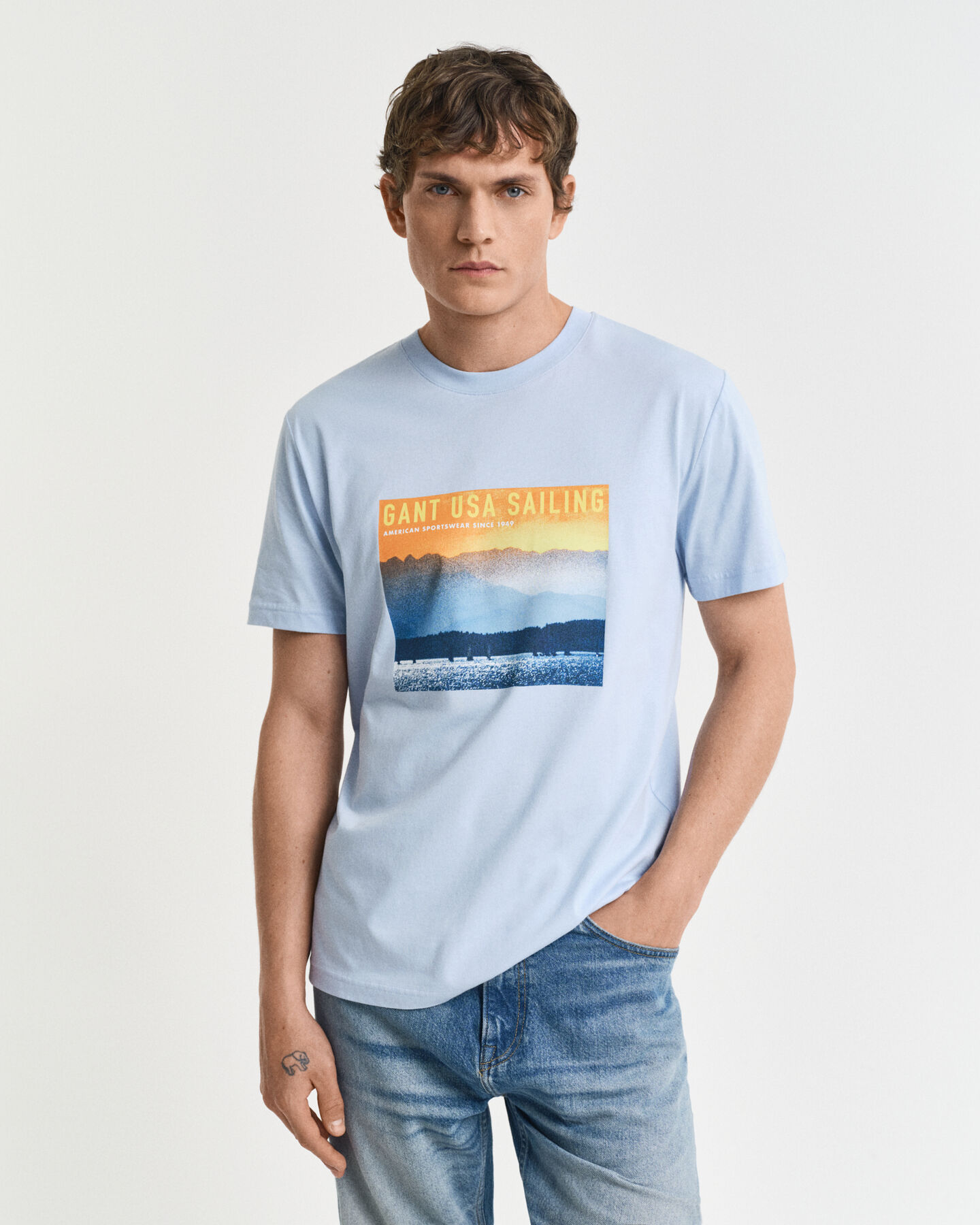 GANT USA Sailing Print Graphic T-shirt