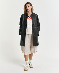 Linnen overhemdjurk met korte mouwen