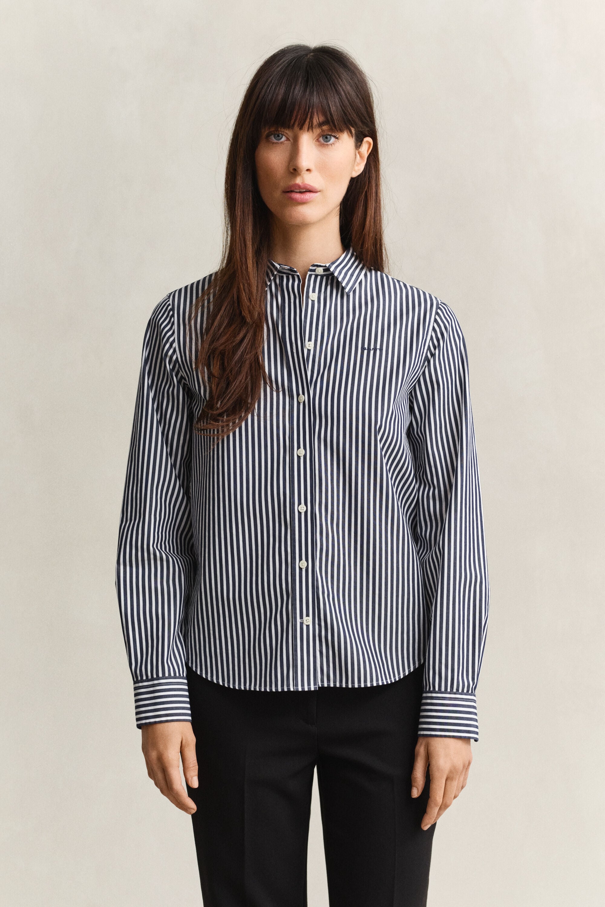 Regular Fit Classic gestreept overhemd van poplin