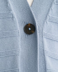 Ton sur ton gestreept vest van katoen