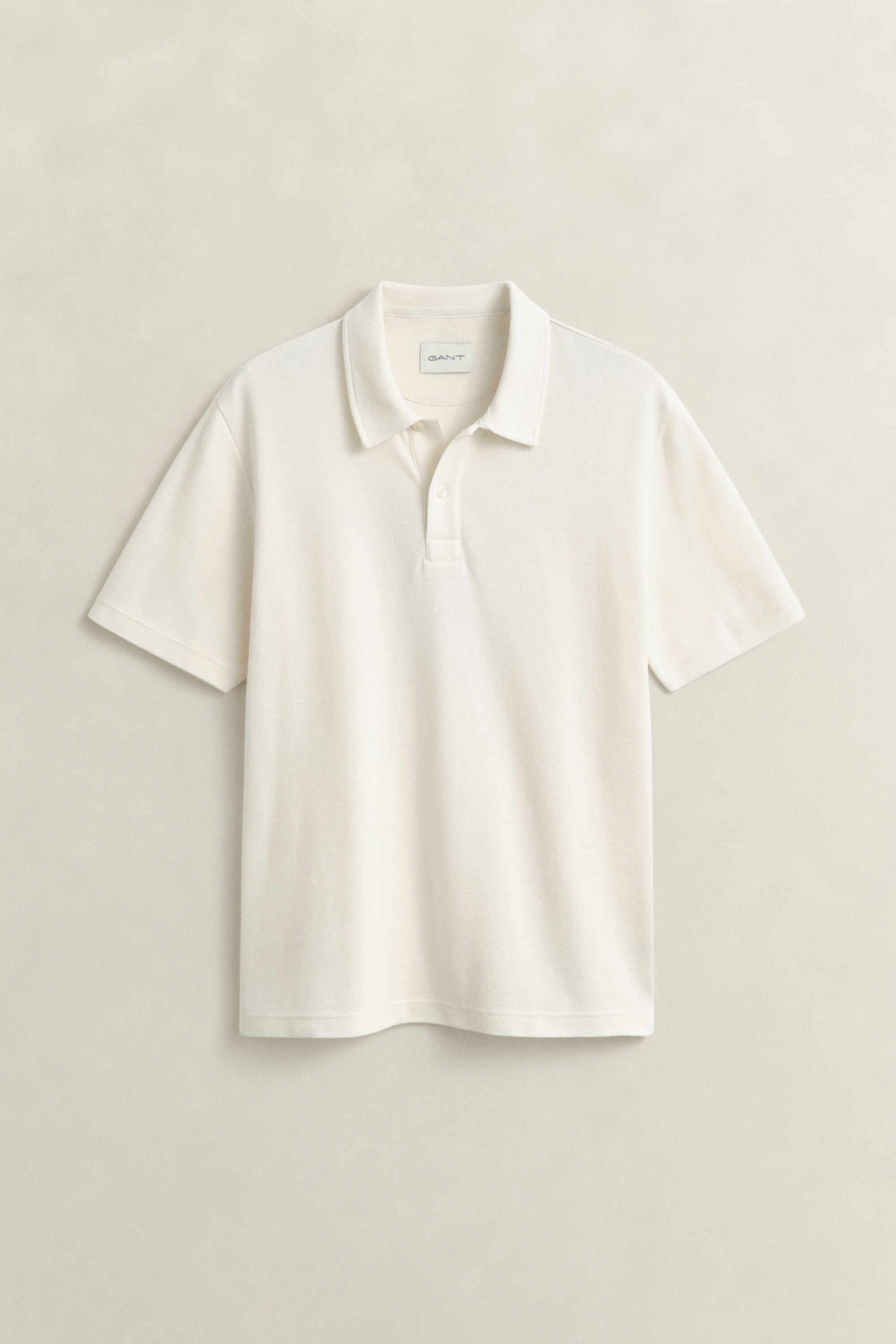 Poloshirt met gewafelde textuur