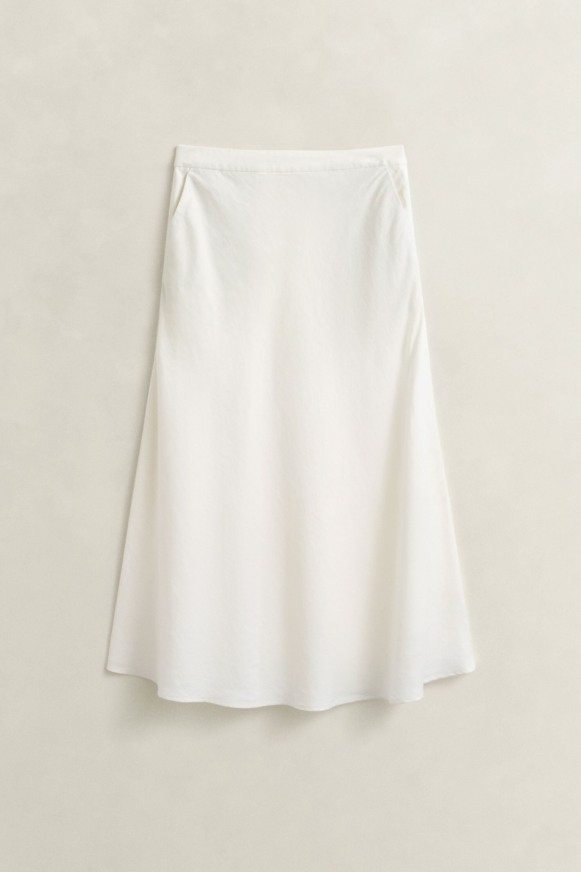 Wijduitlopende rok van linnenmix