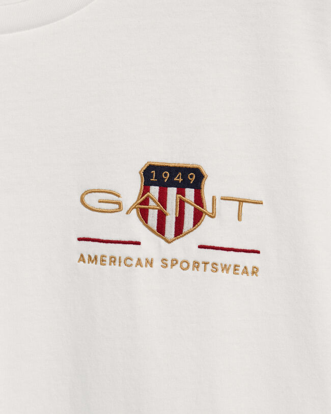 T-shirt met geborduurd Archive Shield