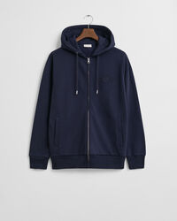 Tonal Shield hoodie met ritssluiting