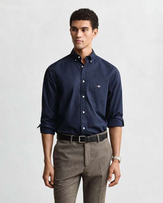 Regular Fit Classic overhemd van poplin