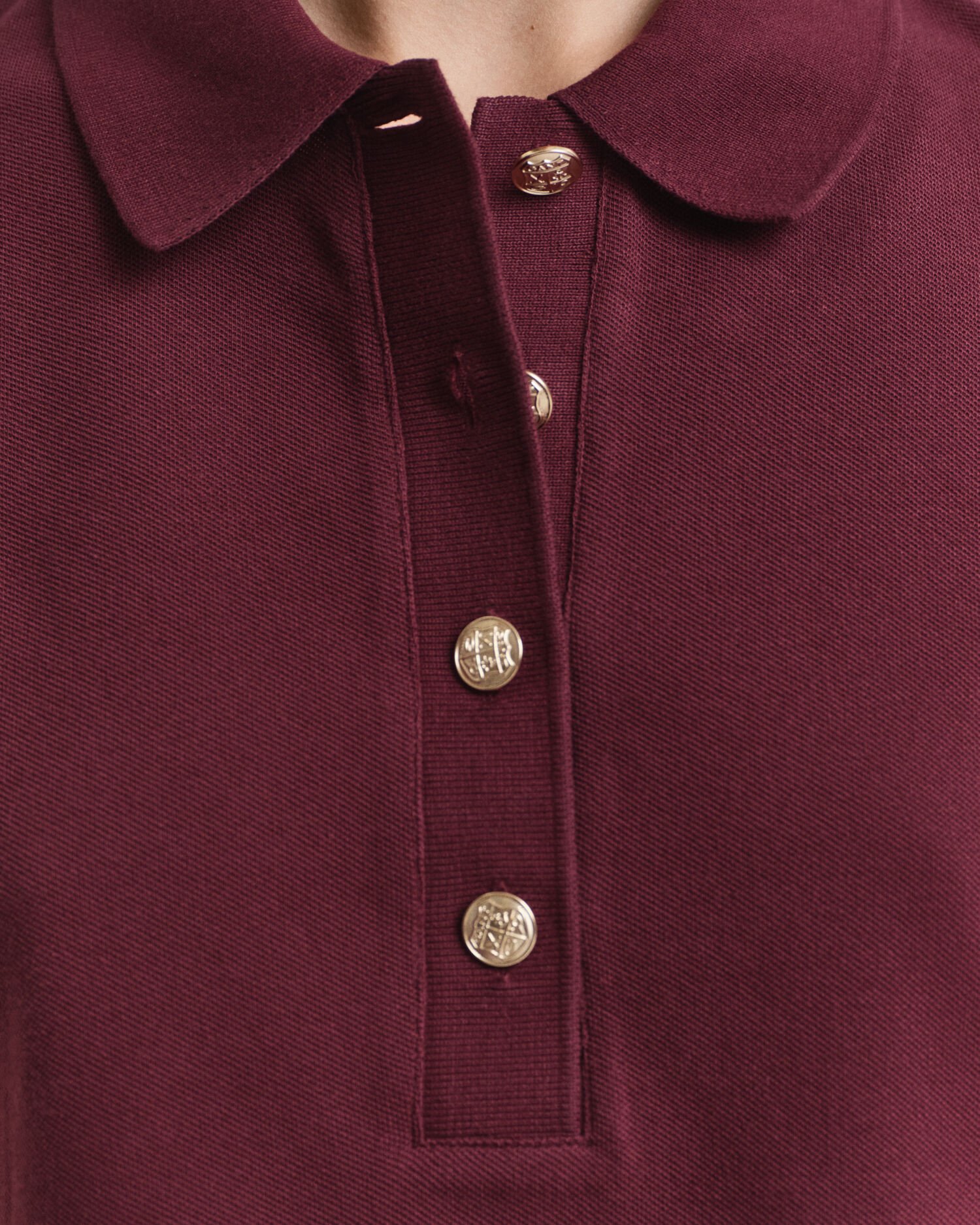 Piqué poloshirt met lange mouwen