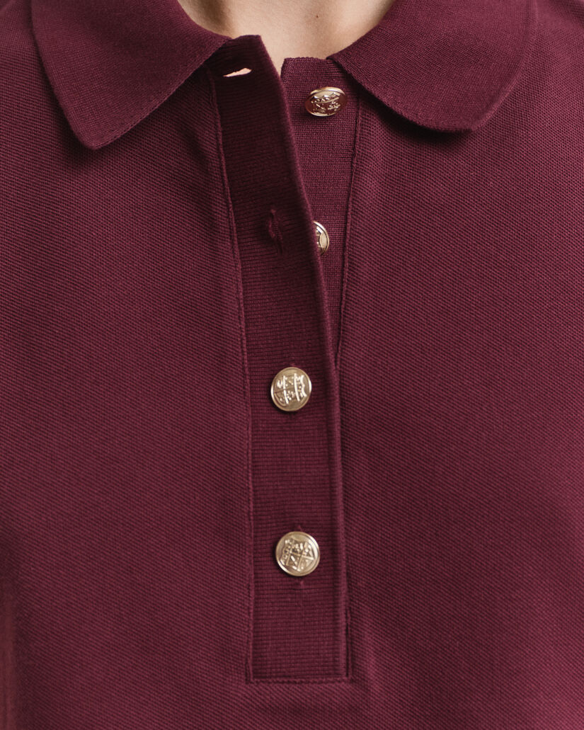 Piqué poloshirt met lange mouwen