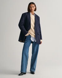 Harige trui met ronde hals