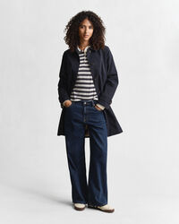 Gestreept poloshirt met lange mouwen