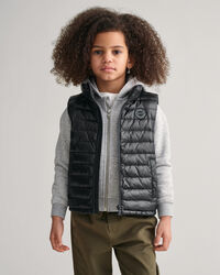 Kids glanzende lichtgewicht bodywarmer met wattering