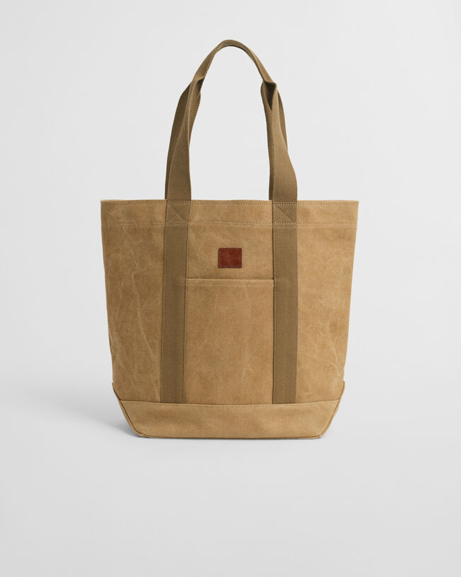 Draagtas van verwassen canvas