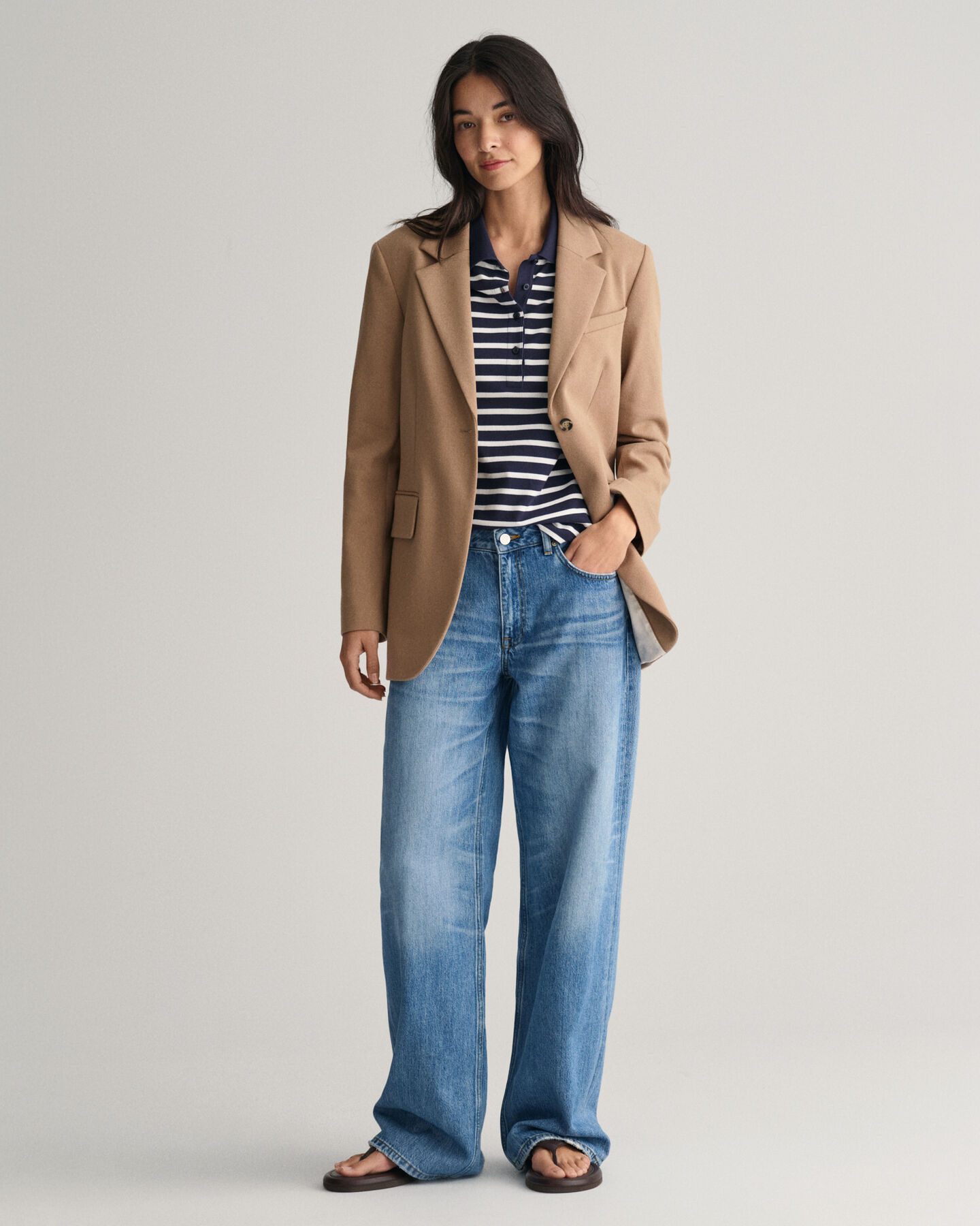 Shield piqué poloshirt met strepen