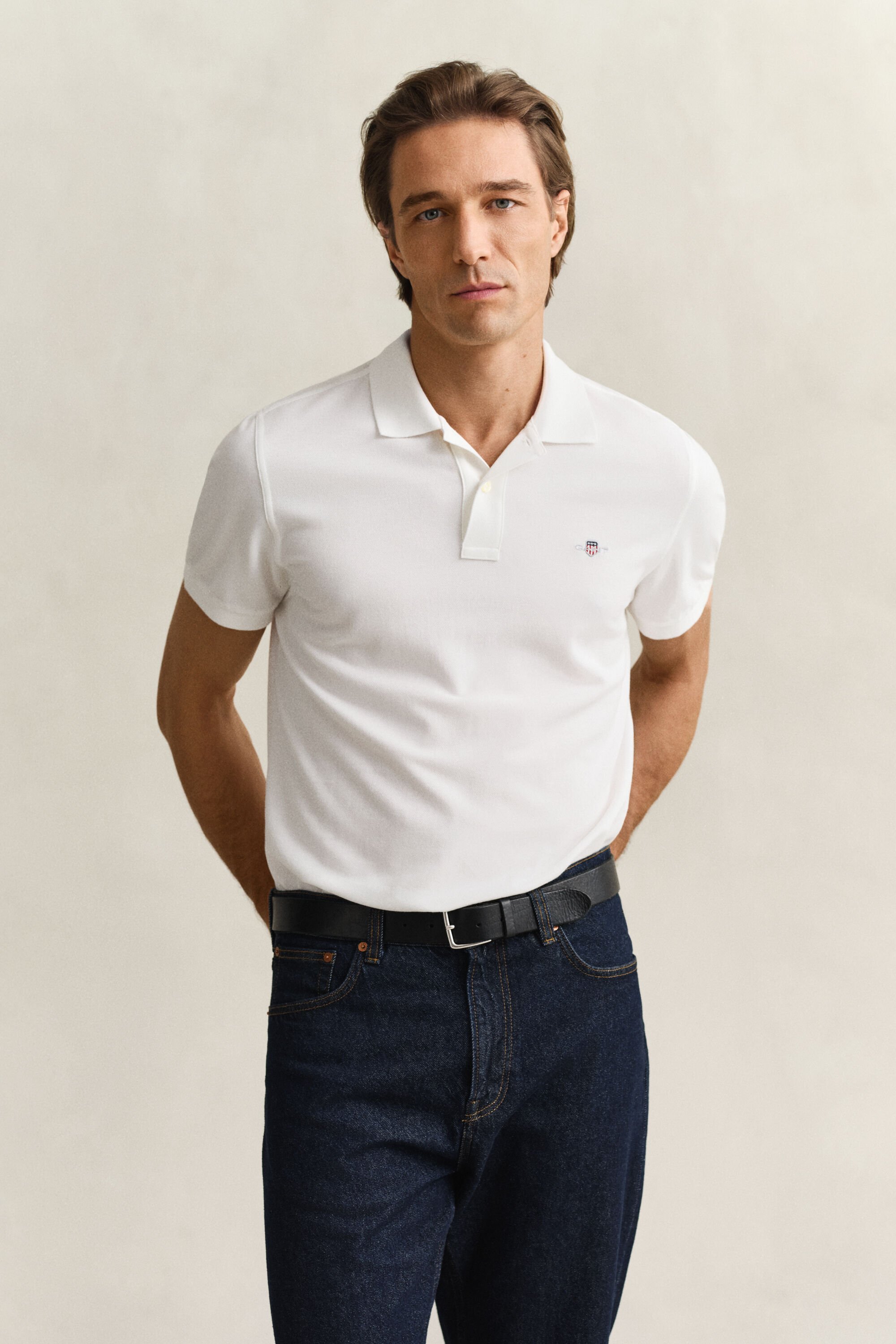 Regular Fit Shield piqué poloshirt