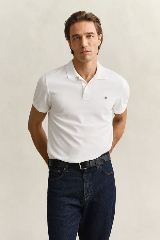 Regular Fit Shield piqu&eacute; poloshirt
