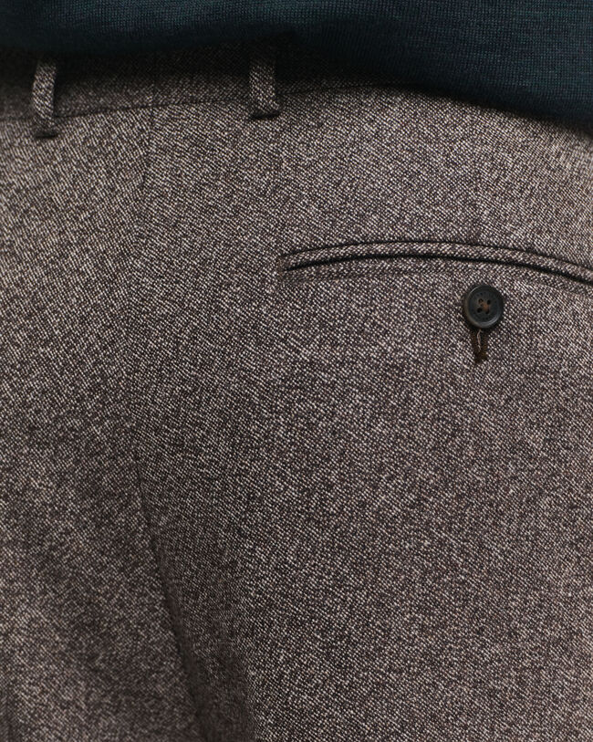 Relaxed Fit kostuumbroek van moulinéwol