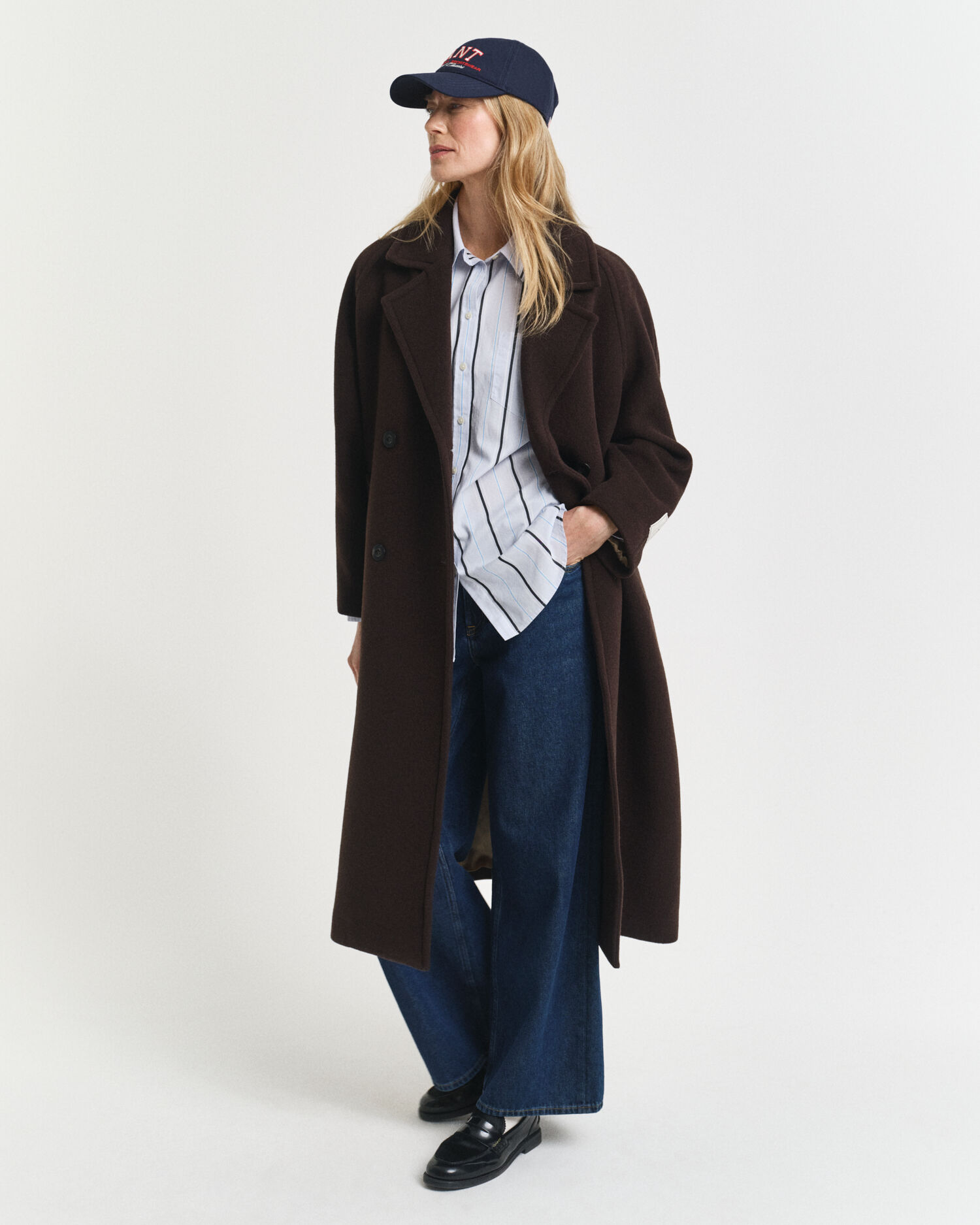 Relaxed Fit Classic overhemd van poplin met strepen