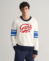 GANT Varsity trui met ronde hals
