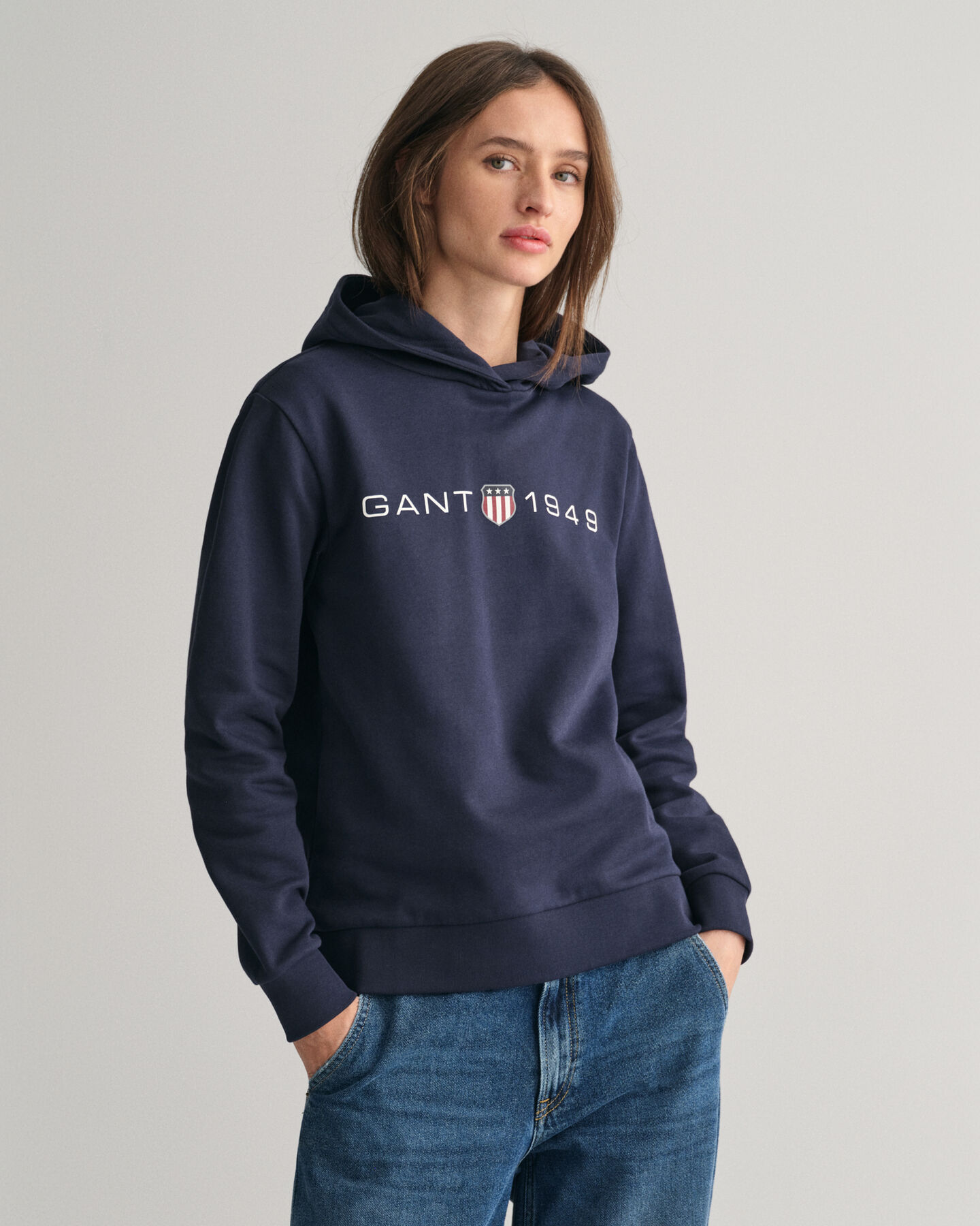Archive Shield hoodie met print