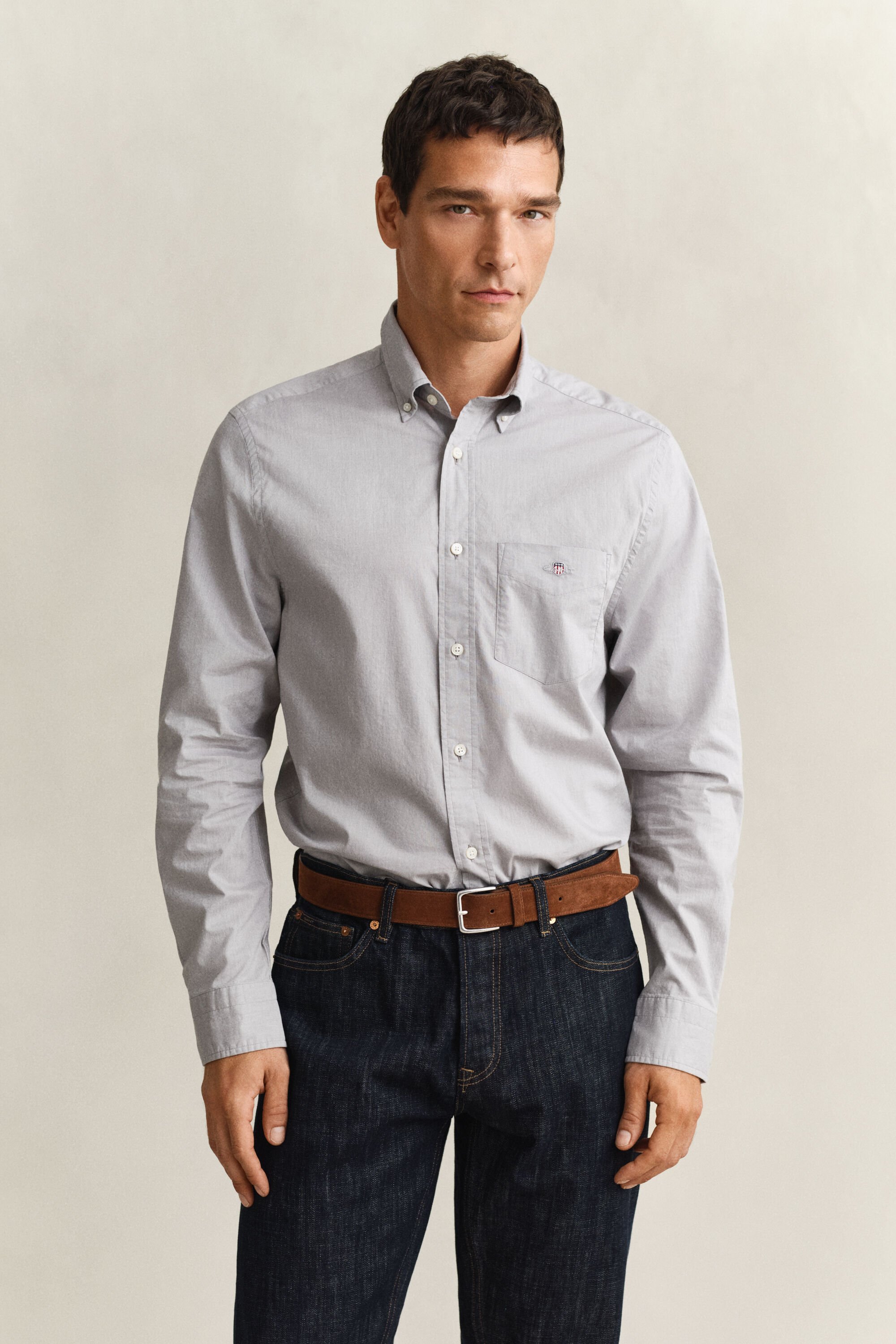 Regular Fit Classic overoverhemd van poplin