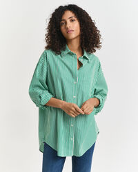 Oversized Classic gestreept overhemd van poplin